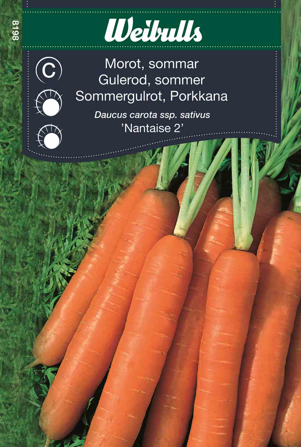 Carrot summer Nantaise 2 ryhmässä Husqvarnan metsä- ja puutarhatuotteet / Ruohonsiemenet, Nurmikon lannoite / Viljely @ GPLSHOP (8198)