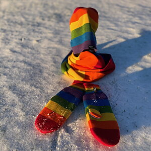 Happypride Winter collection Hat, Mittens and Scarf Warm up in the Pride colors, order today