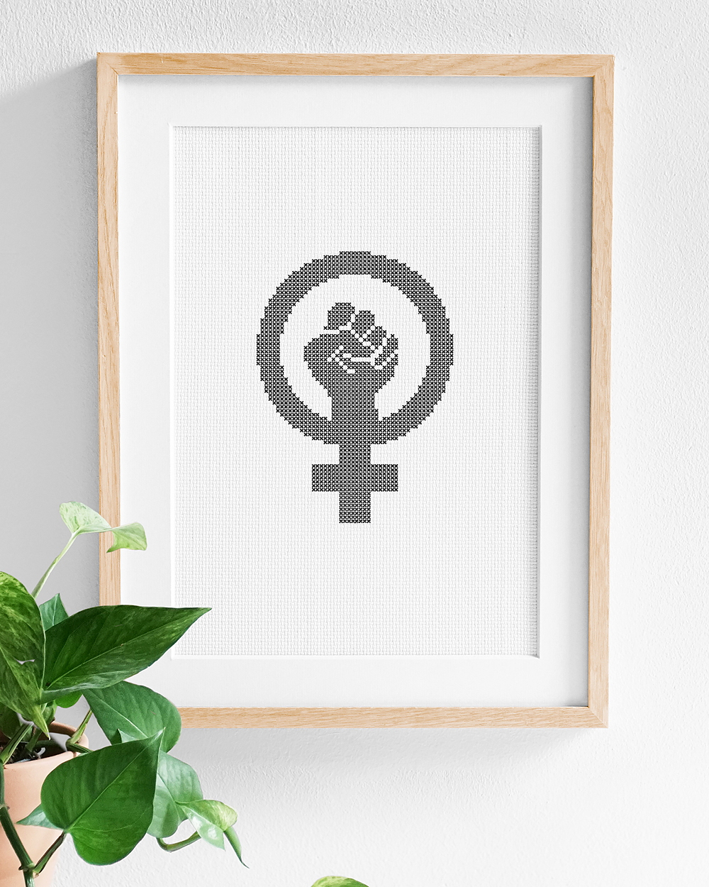 Feministsymbol broderi