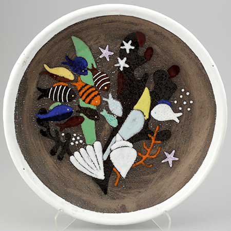 Anna-Lisa Thomson Upsala-Ekeby Spectra Dish (model 1065), length 37,5 cm