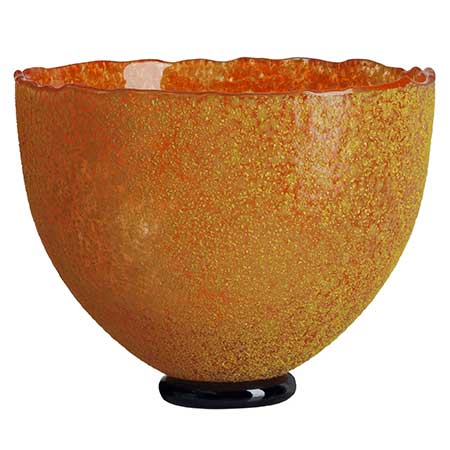 Bertil Vallien Kosta Boda Chicko Orange bowl (model 50315), diameter 20 cm