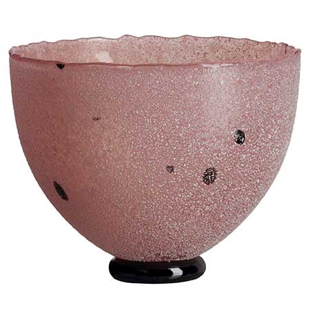 Bertil Vallien Kosta Boda Chicko Pink bowl (model 50316), diameter 20 cm
