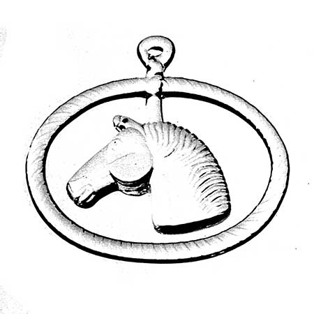 Bertil Vallien Boda Window Ornaments Horse head, height 14 cm