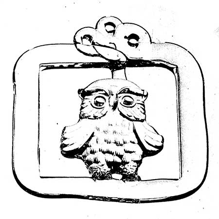 Bertil Vallien Boda Window Ornaments Owl, height 23 cm