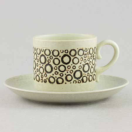 Britt-Louise Sundell Gustavsberg Mykene Cup with Saucer, length 10 cm