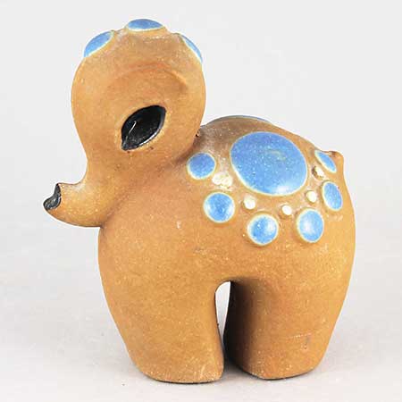 Britt-Louise Sundell Gustavsberg Ringo Brown Elephant (model 1), length 12 cm