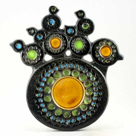 Britt-Louise Sundell Gustavsberg Birds wall plaque, height 26 cm