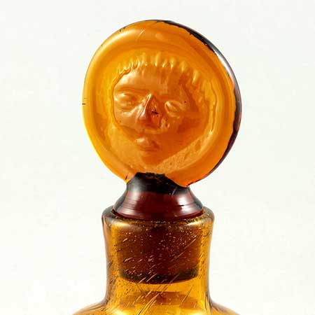 Erik Höglund Boda The face stamped stopper of a People decanter 