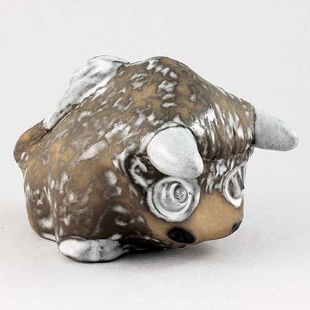 Ester Wallin Upsala-Ekeby figurine Bull (model 43145/976), made for Åhlen & Holm, length 15 cm