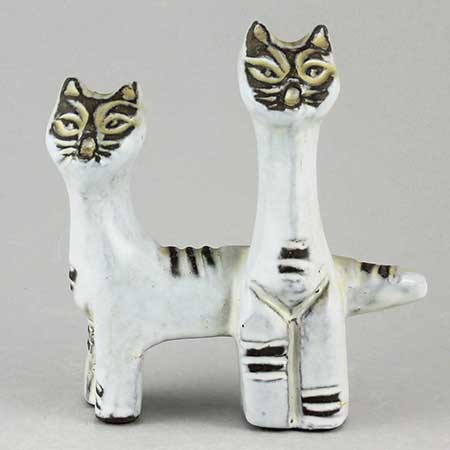 Ester Wallin Upsala-Ekeby figurine Cats (model 0113), 1970, height 15 cm