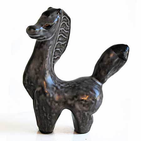 Ester Wallin Upsala-Ekeby figurine Horse (model 43145/977), made for Åhlen & Holm, height 15 cm