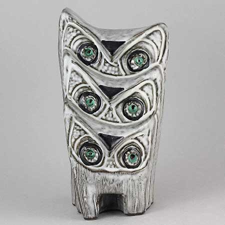 Ester Wallin Upsala-Ekeby figurine Owls (model 43145/944), made for Åhlen & Holm, height 17 cm