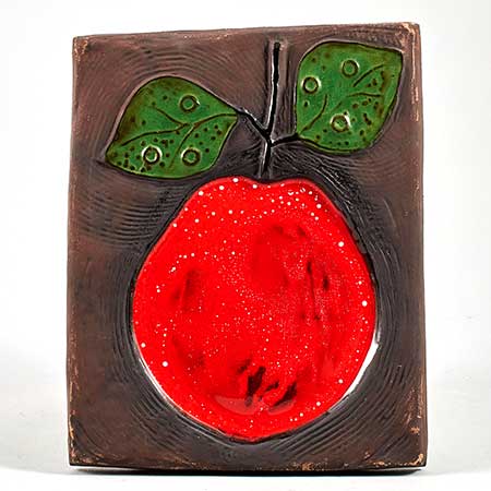 Ester Wallin Upsala-Ekeby wall plaques Apple (model 1043), 1971, height 29 cm