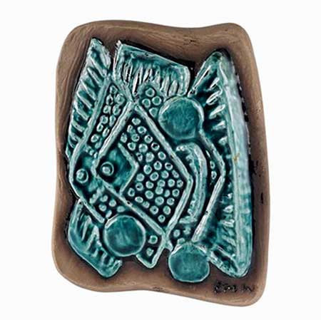 Ester Wallin Upsala-Ekeby wall plaques Fish (model 0118), 1970, height 24 cm
