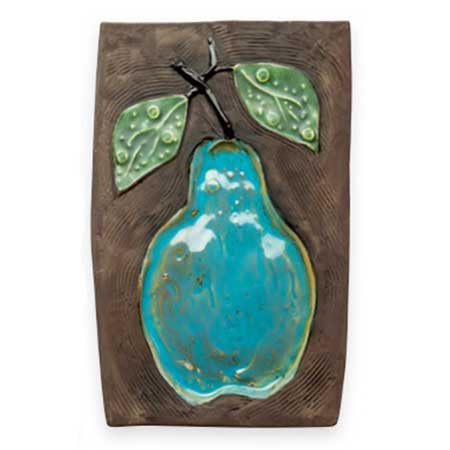 Ester Wallin Upsala-Ekeby wall plaques  Pear (model 1044), 1971, height 37 cm