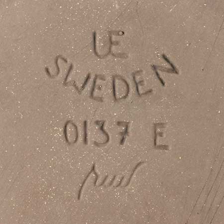Ester Wallin Upsala-Ekeby wall plaques Stamp on the backside of a Ester Wallin wall plaque