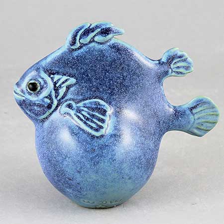 Gösta Grähs Rörstrand Animals Fish, length 10 cm
