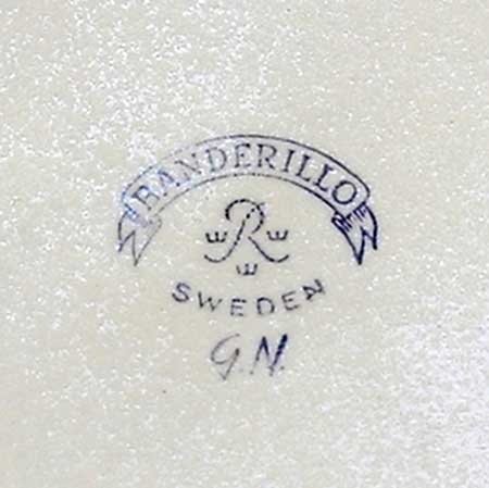 Gunnar Nylund Rörstrand The lower side of a Banderillo object