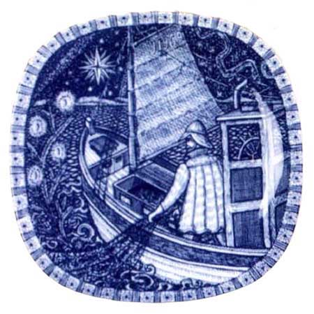 Gunnar Nylund Rörstrand Christmas Plates 1969