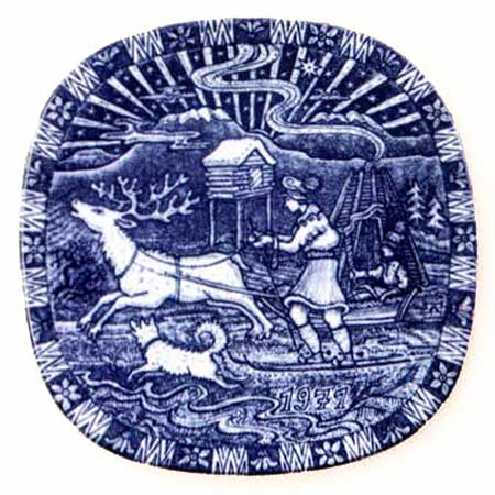 Gunnar Nylund Rörstrand Christmas Plates 1971