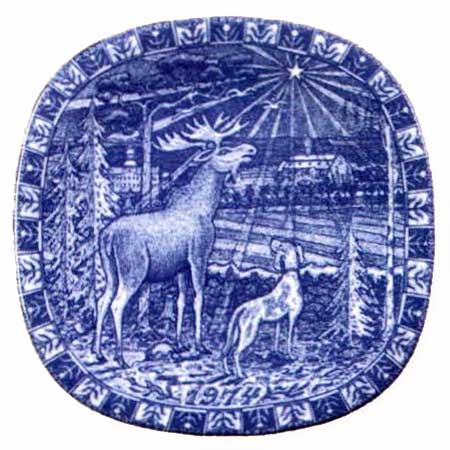Gunnar Nylund Rörstrand Christmas Plates 1974