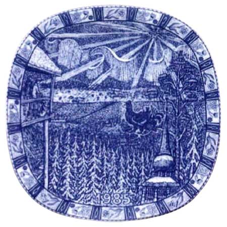 Gunnar Nylund Rörstrand Christmas Plates 1985