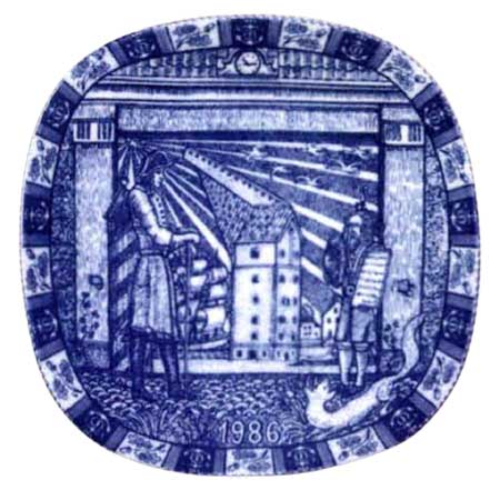 Gunnar Nylund Rörstrand Christmas Plates 1986