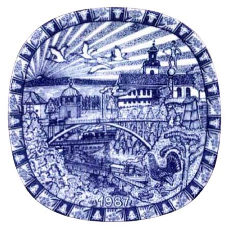 Gunnar Nylund Rörstrand Christmas Plates 1987