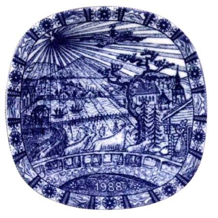 Gunnar Nylund Rörstrand Christmas Plates 1988