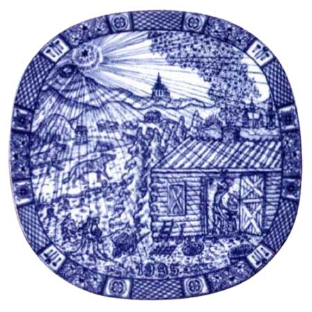 Gunnar Nylund Rörstrand Christmas Plates 1995