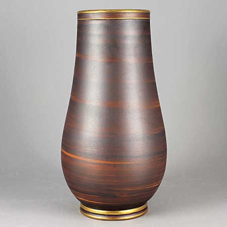 Gunnar Nylund Rörstrand Ferro Vase, height 15, 20, and 24 cm