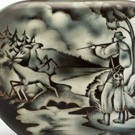 Gunnar Nylund Rörstrand Flambé Motif Number 1136