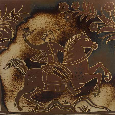 Gunnar Nylund Rörstrand Flambé Motif Number 1506
