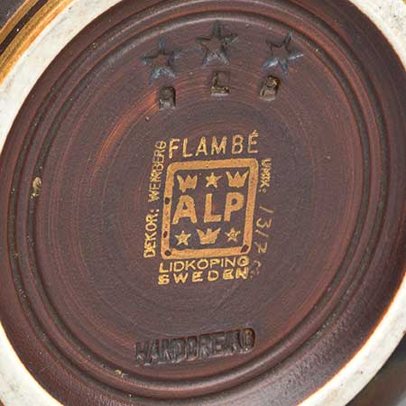 Gunnar Nylund Rörstrand Flambé lower side