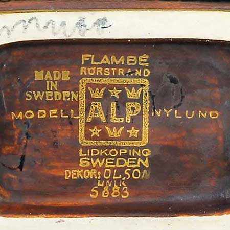 Gunnar Nylund Rörstrand Flambé lower side