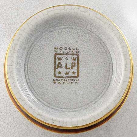 Gunnar Nylund Rörstrand The lower side of a Krakele object