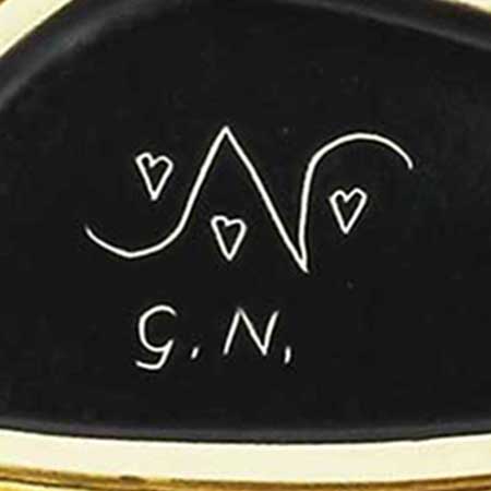 Gunnar Nylund Nymölle Examples of marks of Gunnar Nylund’s Nymölle objects