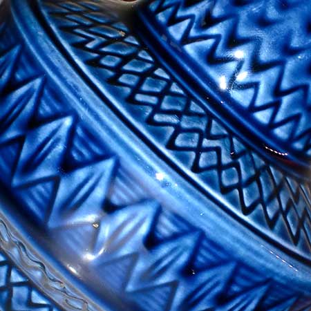 Gunnar Nylund Rörstrand Scherzo The dark blue Fortuna glaze