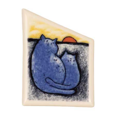 Heljä Liukko-Sundström Arabia Brooch Lempiväiset (Lovers)