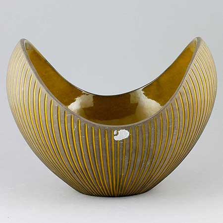 Hjördis Oldfors  Upsala-Ekeby Kokos Bowl (model 5028), length 22 cm