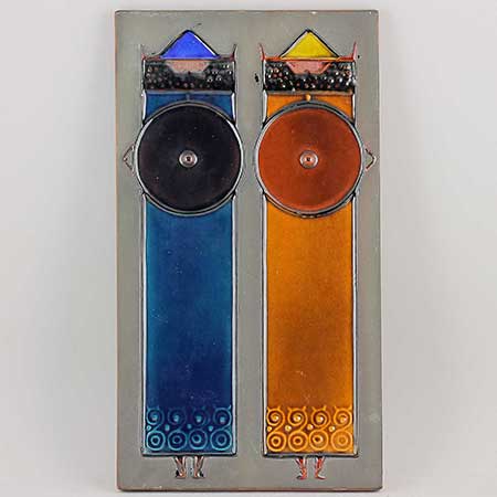 Inger Persson Rörstrand Two vikings wall plaque, height 28 cm