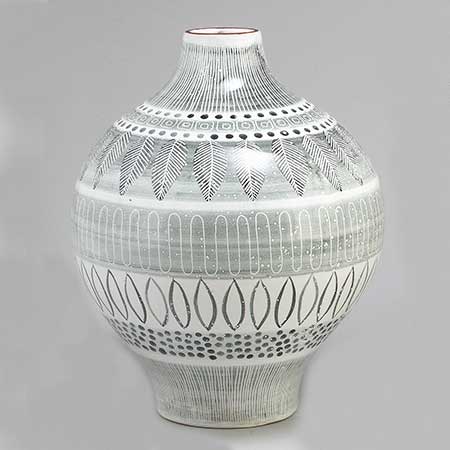 Ingrid Atterberg Upsala Ekeby Grafika  Vase. Model 2085. Height 30 cm 