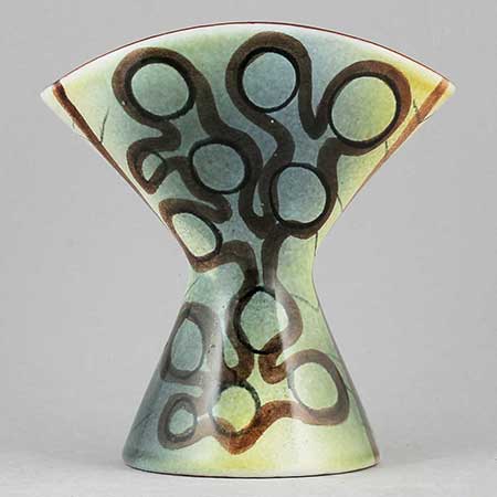 Ingrid Atterberg Upsala Ekeby Manet Vase. Model 2120. Height 14,5 cm