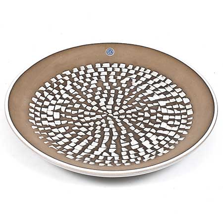 Ingrid Atterberg Upsala Ekeby Mosaik Dish. Model 43130-845. Diameter 30 cm