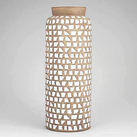 Ingrid Atterberg Upsala Ekeby Mosaik Vase. Model 43130-855. Height 40 cm