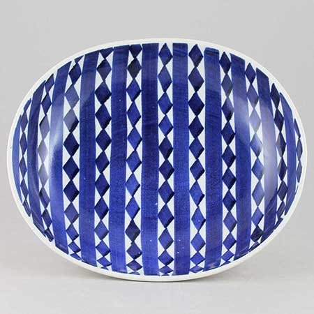 Karin Björquist Gustavsberg Indigo Bowl, model 4, length 22 cm