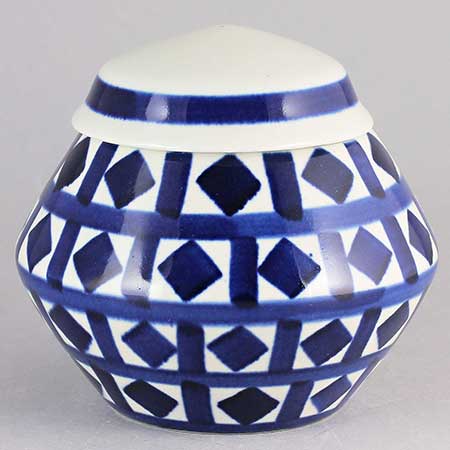 Karin Björquist Gustavsberg Indigo Jar with lid, model 13, diameter 11 cm