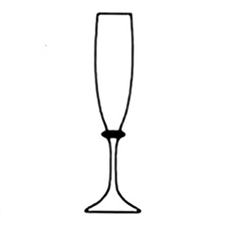 Kjell Engman Kosta Boda Collage Champagne glass (model 99661), height 23,5 cm