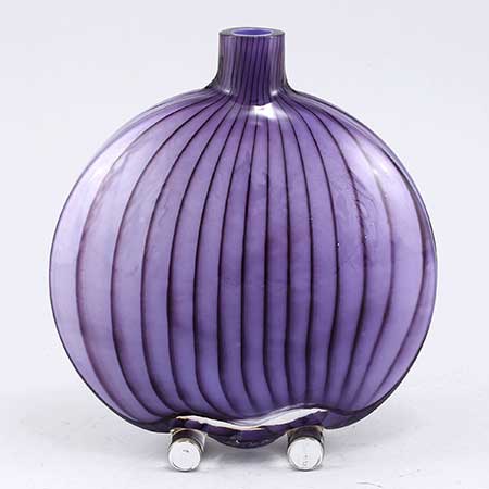 Kjell Engman Kosta Boda Pebbles Purple vase (model 48932), height 25 cm