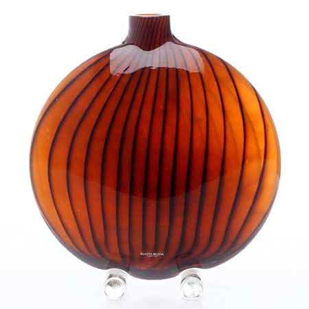 Kjell Engman Kosta Boda Pebbles Red vase (model 48929), height 25 cm